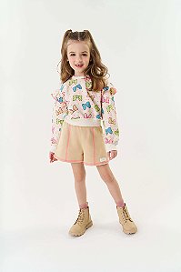 Conjunto Infantil de Frio Feminino com Shorts da Abrange