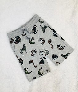 Bermuda Infantil Cinza Estampa Safari da Colcci