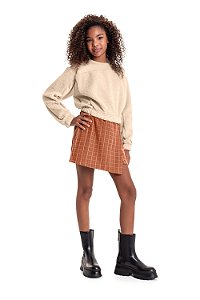 Blusa Juvenil de Frio Fechada com Pele da Gloss