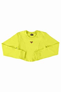 Blusa Juvenil Manga Longa Modelo Cropped da Gloss