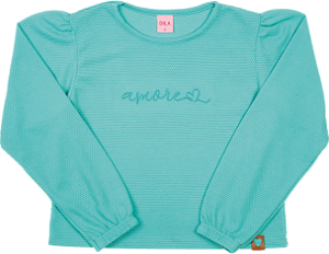 Blusa Infantil Feminina de Manga Longa Tiffany