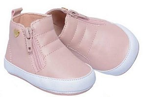 Bota de Bebê Feminino Rosa Cano Alto