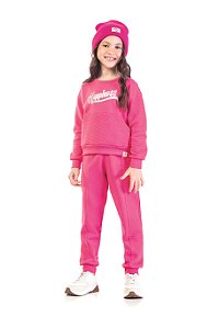 Conjunto Infantil Feminino Moletom Fechado Pink
