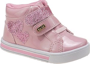 Tênis de Bebê e Infantil Feminino Cano Alto Rose