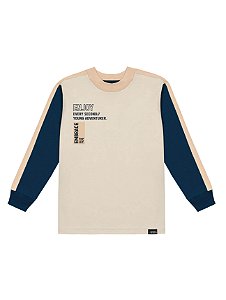 Camiseta Infantil Manga Longa Algodão Moderna