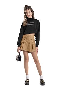 Conjunto Juvenil Feminino de Frio com Saia da Gloss