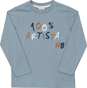 Camiseta Infantil de Frio Masculina 100% Artista