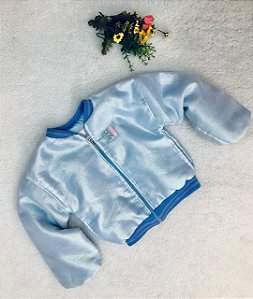 Jaqueta Infantil Feminina Puffer Azul da Mon Sucré
