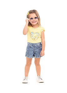 Blusa Infantil Feminina Cotton Cores Diferentes