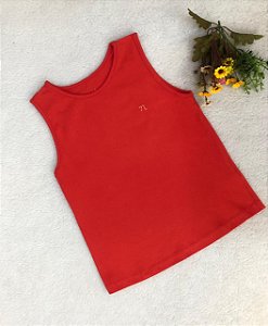 Blusa Infantil Feminina sem Mangas Lisa Cotton Cores