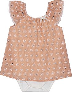 Vestido de Bebê Feminino Tecido Lesi Arrumadinho