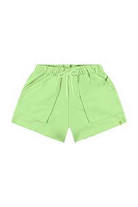 Short Juvenil Moletinho da Gloss Verde Neon Fresquinho