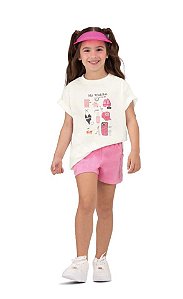 Blusa Infantil Manga Curta da Have  Fun Cru Modelo T-Shirt