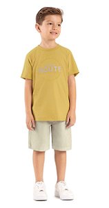 Conjunto Infantil Masculino de Verão com Bermuda Sarja