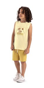 Conjunto Infantil Masculino de Verão com Camiseta Regata