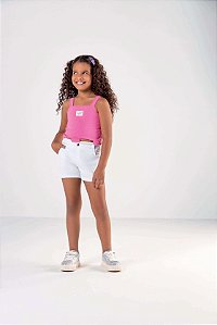 Blusa de Infantil Feminina Cropped Duas Cores