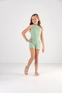Conjunto Infantil Feminino Fresquinho Shorts Regata