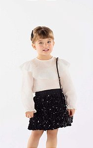 Conjunto Infantil Feminino da Up Baby Saia de Paetê