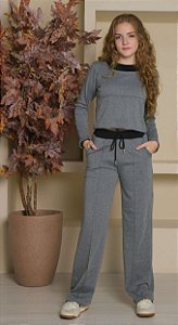 Conjunto Juvenil da Garotas Teen Calça Manga Longa