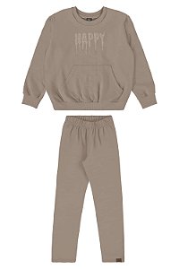 Conjunto Infantil Feminino Moletom Fechado da Bee Loop