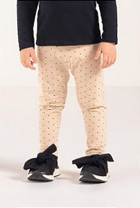 Legging Infantil de Menina em Cotton com Bolinha