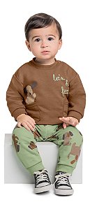Conjunto de Bebê de Menino da Quimby Estampa Cachorro