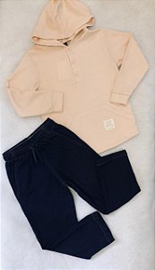 Conjunto Infantil Masculino Blusa Capuz e Calça Jeans