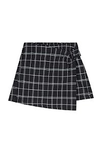 Shorts Saia Juvenil Jacquard da Gloss Xadrez Preto