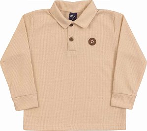Camiseta Infantil Masculina Gola Polo Malha Trabalhada