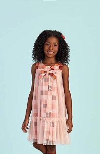 Vestido de Festa Infantil da Mon Sucré Urso Tule Soltinho
