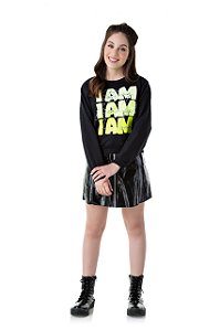 Blusa Juvenil de Moletom Feminina Fechada Quentinha