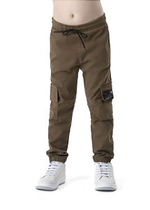 Calça Infantil e Juvenil Masculina Sarja Cargo