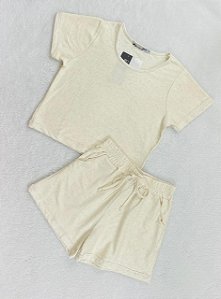 Conjunto Juvenil da Garotas Teen Shorts Soltinho