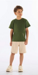 Conjunto Infantil Masculino da Quimby Bermuda Gorgurão