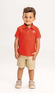 Conjunto Infantil Masculino Camiseta Polo Bermuda