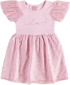 Vestido Infantil Casual Fresquinho Modelo Rodado Rosa