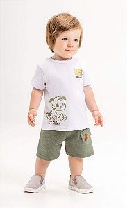 Conjunto de Bebê Masculino Bermuda Molinha