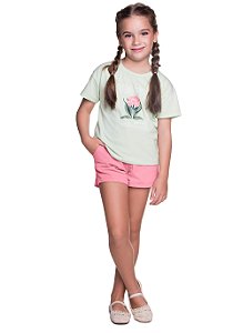 Blusa Infantil Manga Curta da Have  Fun Cru Modelo T-Shirt