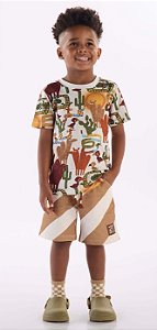 Conjunto Infantil Masculino da Três e Já Safari Divertido
