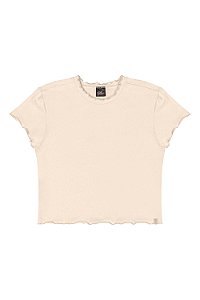 Blusa Juvenil da Gloss Malha Algodão Manga Curta