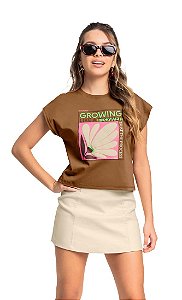 Conjunto Juvenil Feminino da Gloss Saia Shorts Encerado