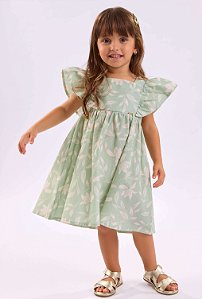 Vestido de Bebê Feminino Arrumadinho em Tecido Plano