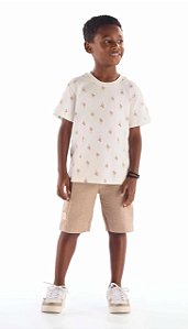 Conjunto Juvenil e Infantil da Quimby Masculino Bermuda