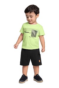 Conjunto Infantil da Bee Loop Bermuda Molinha 2 cores