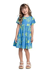 Vestido Infantil da Bee Loop Soltinho Malha Floral