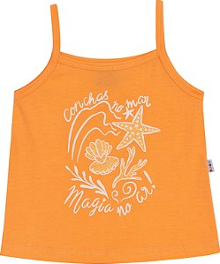 Blusa Infantil de Verão com Alcinha Laranja