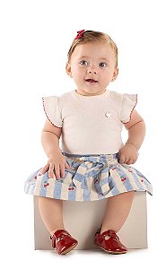 Conjunto de Bebê de Menina da Up Baby com Saia Rodada