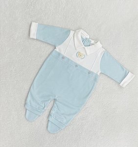 Macacão Bebê Masculino Malharia Noruega em Algodão
