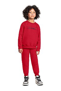 Conjunto Infantil Masculino Moletom Vermelho