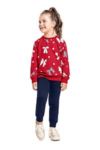 Conjunto Infantil Feminino Moletom Bee Loop